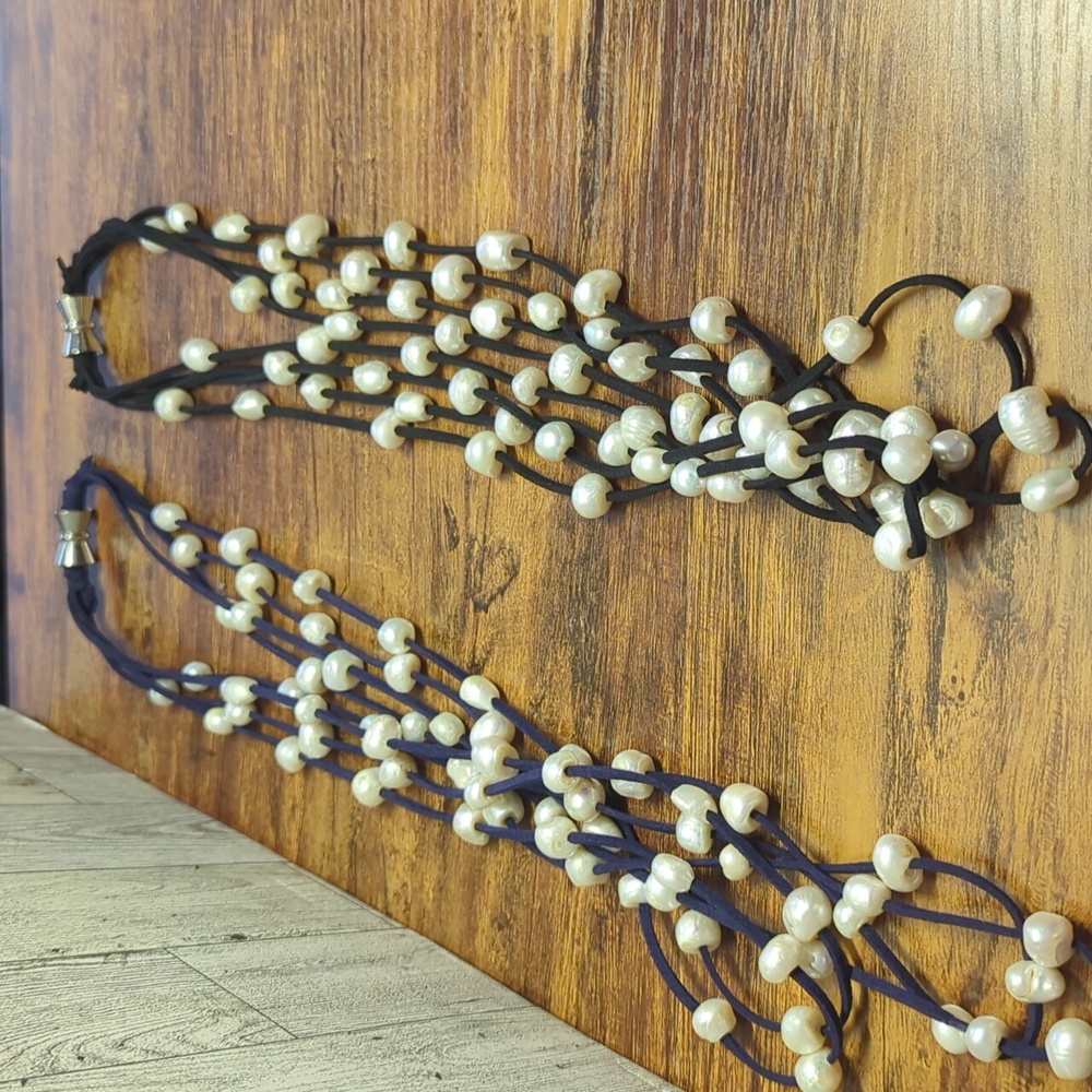 Fresh water pearl necklaces